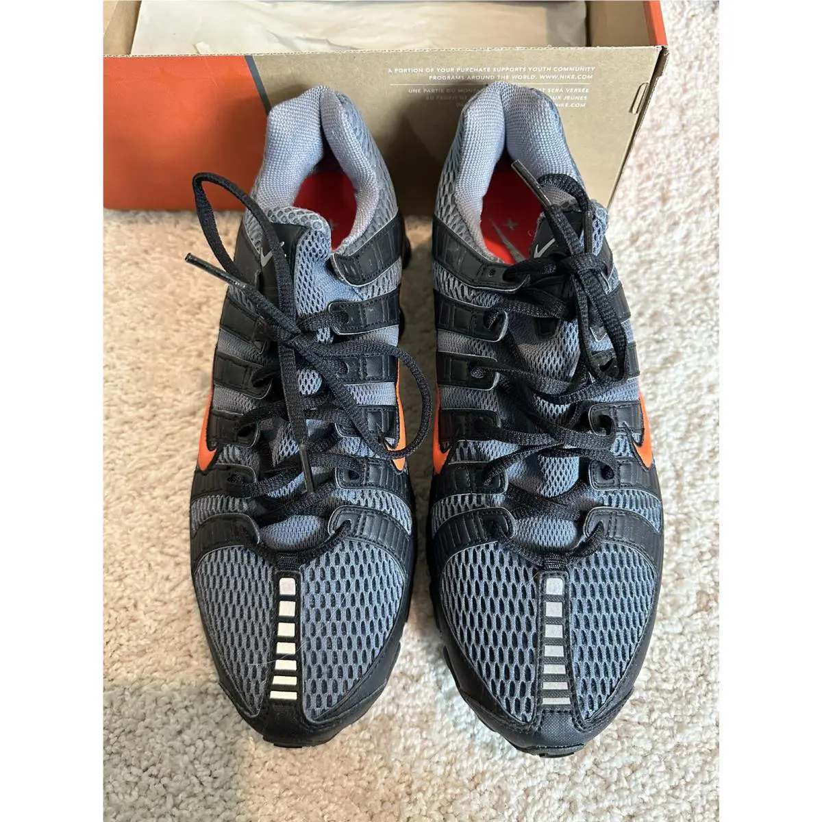 Nike shoes - Nike Shox Turbo+ - Shox - 313827 081 - Flint Gray/ Orange Blaze-black (UPC: 823229497167) 1