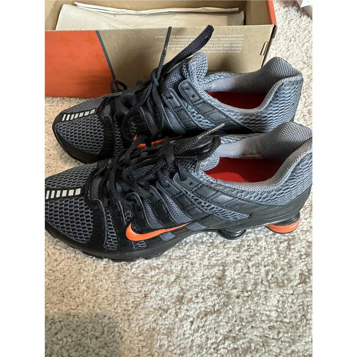 Nike shoes - Nike Shox Turbo+ - Shox - 313827 081 - Flint Gray/ Orange Blaze-black (UPC: 823229497167) 2