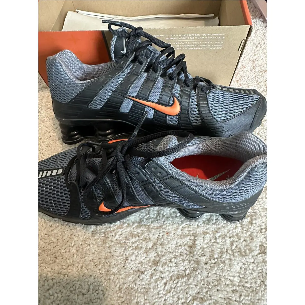 Nike shoes - Nike Shox Turbo+ - Shox - 313827 081 - Flint Gray/ Orange Blaze-black (UPC: 823229497167) 3