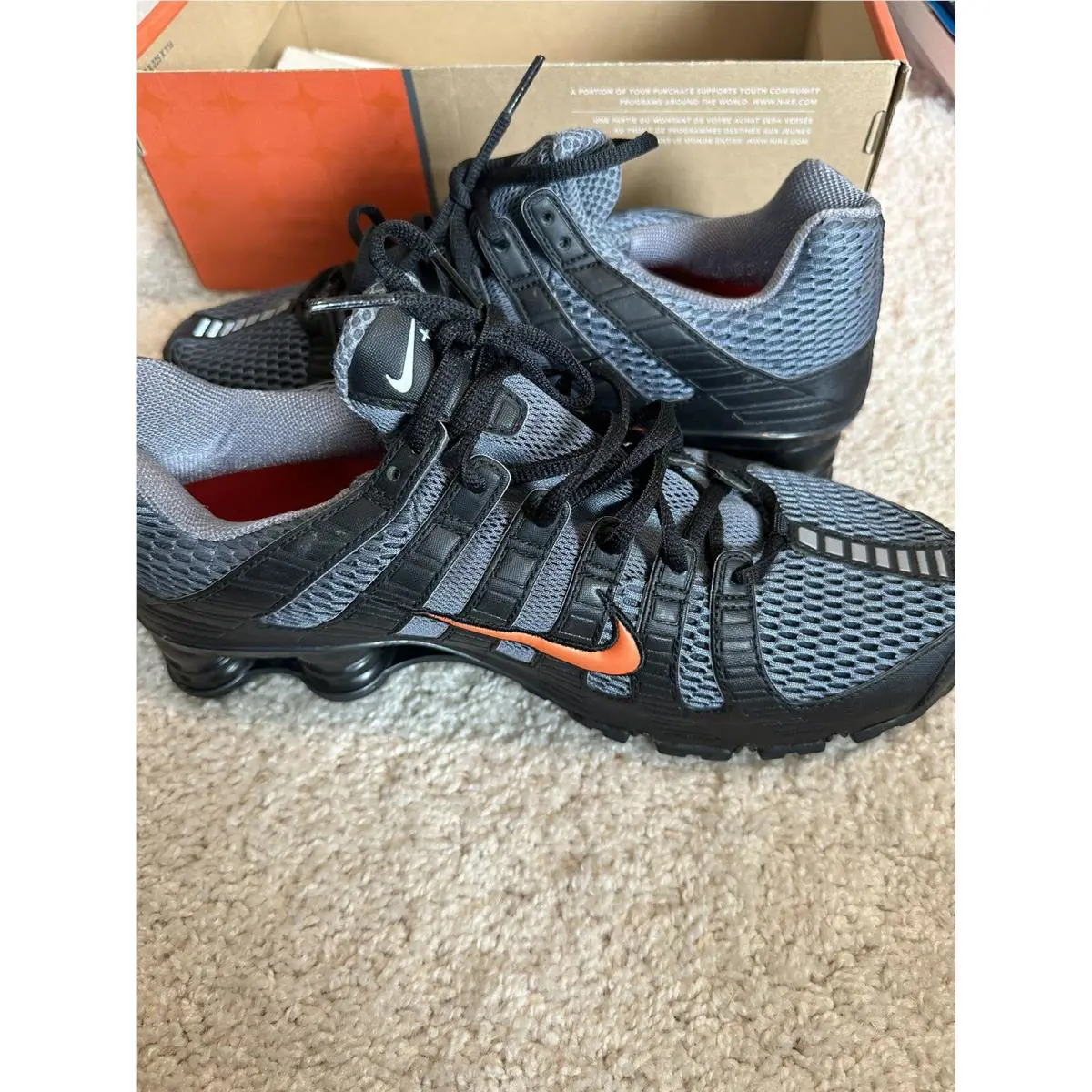 Nike shoes - Nike Shox Turbo+ - Shox - 313827 081 - Flint Gray/ Orange Blaze-black (UPC: 823229497167) 4