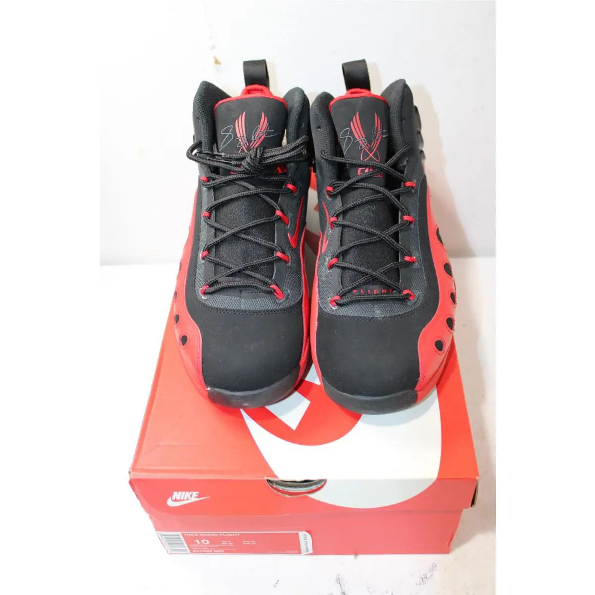 Nike shoes - Nike Sonic Flight - Sonic Flight - 641333-002 - Black, Manufacturer: Black/University Red-Anthracite 3