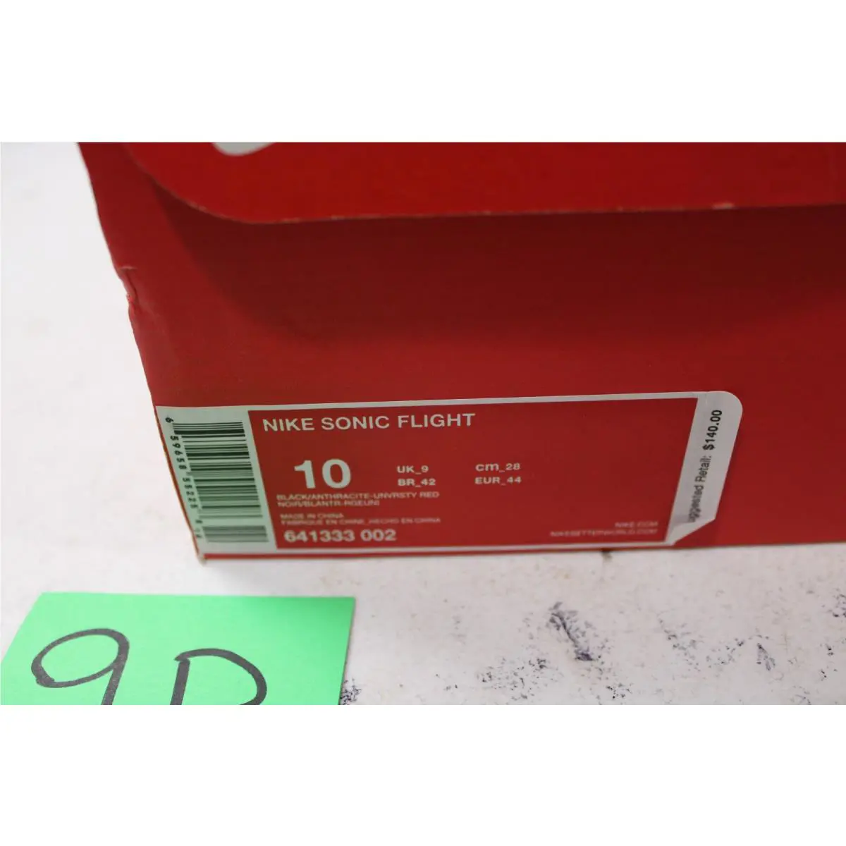 Nike shoes - Nike Sonic Flight - Sonic Flight - 641333-002 - Black, Manufacturer: Black/University Red-Anthracite 2
