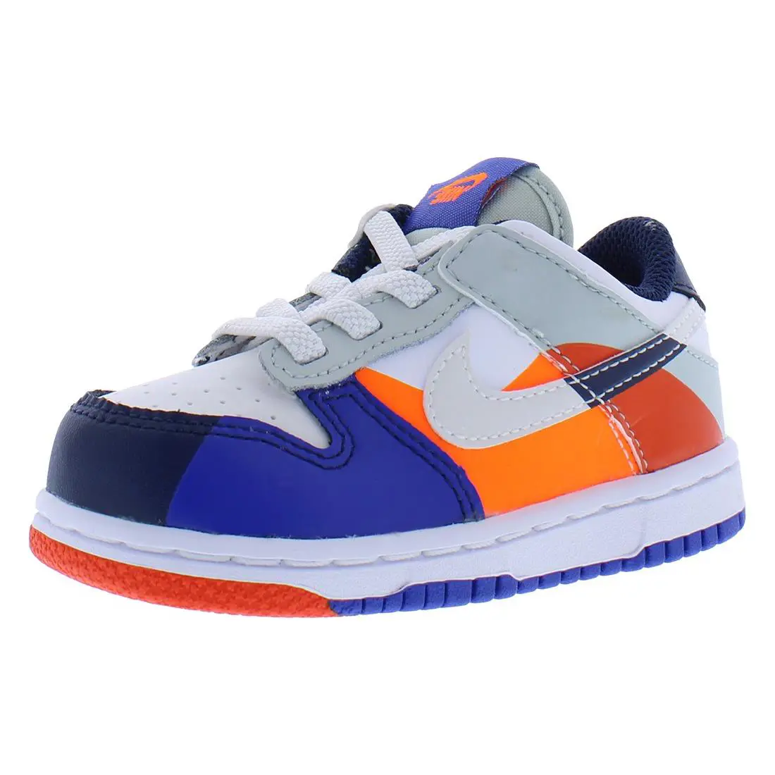 Nike Dunk Low SE Leather Infant/toddler Shoes Size 7 Color: White/white/light - White/White/Light Silver, Main: Multi-Colored