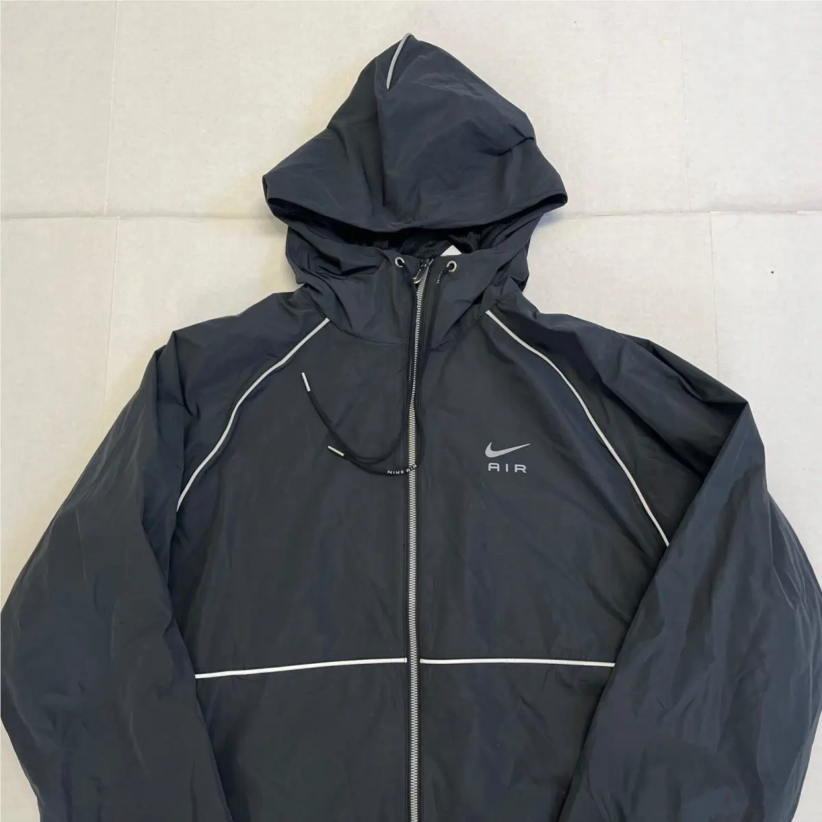 Nike clothing - Nike Air Full-Zip Hooded Woven Jacket - Black (UPC: 196147174039) 1