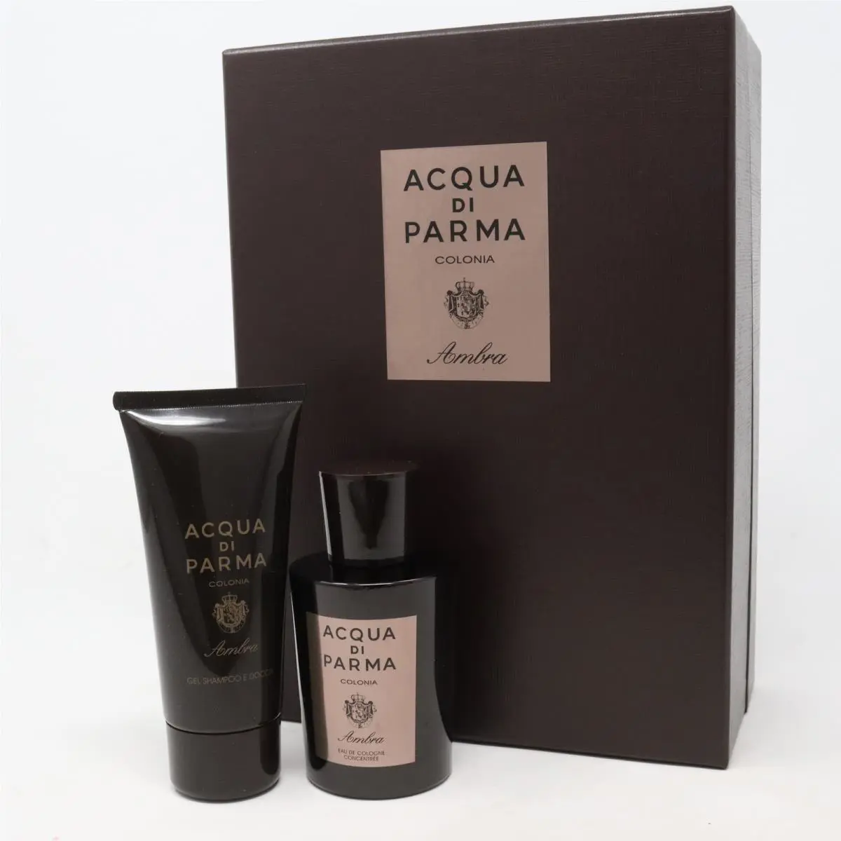 Acqua Di Parma Colonia Ambra 2pc Gift Set For Men100ml Edc + 75ml Shower Gel