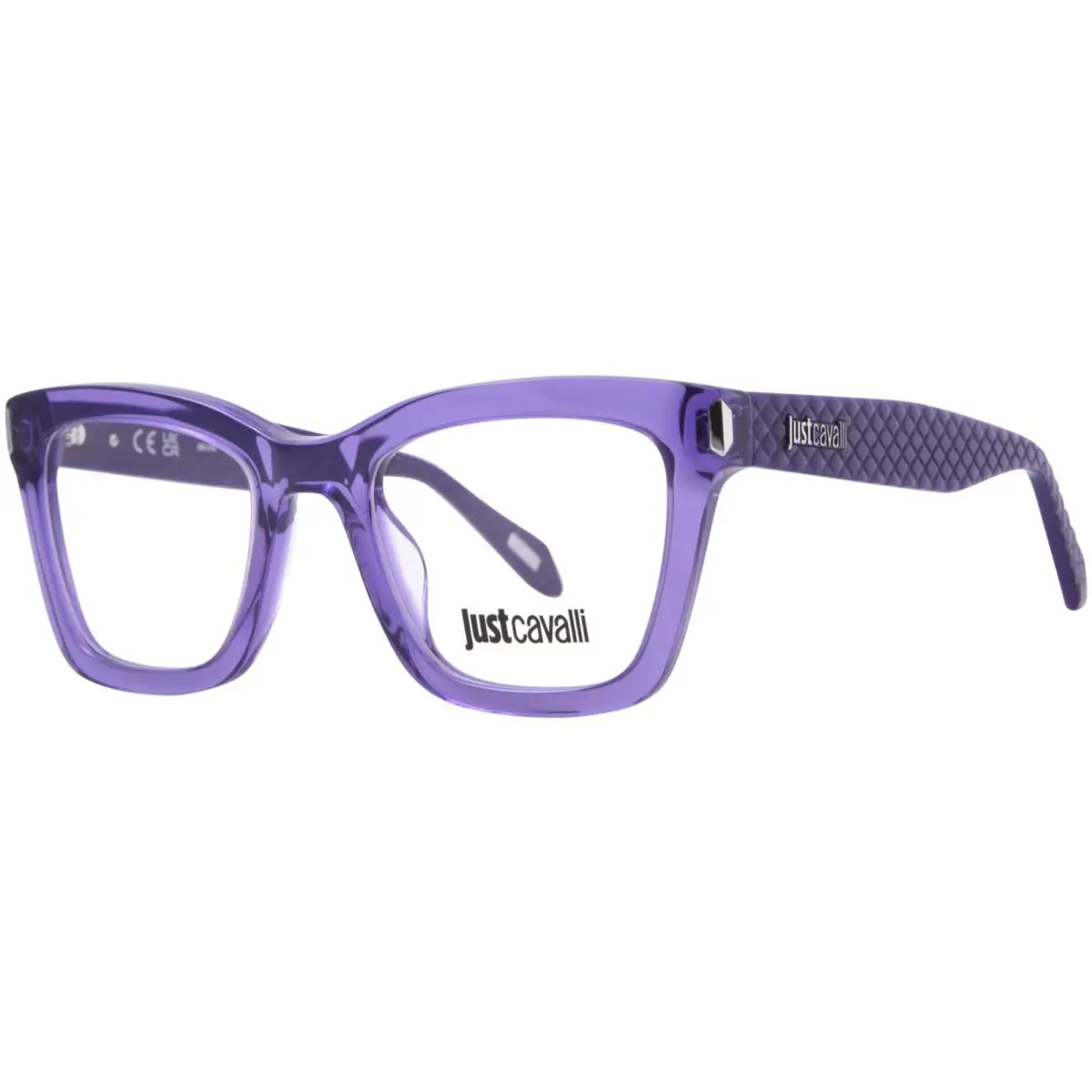 VJC003V 06LA Eyeglasses Women`s Transparent Violet Full Rim 50mm by Just Cavalli