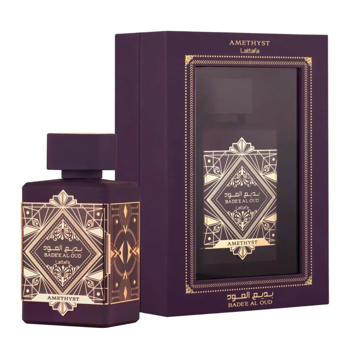 Lattafa Bade`e Al Oud Amethyst - Floral Fruity Amber 3.4 Fl Oz Pack of 1