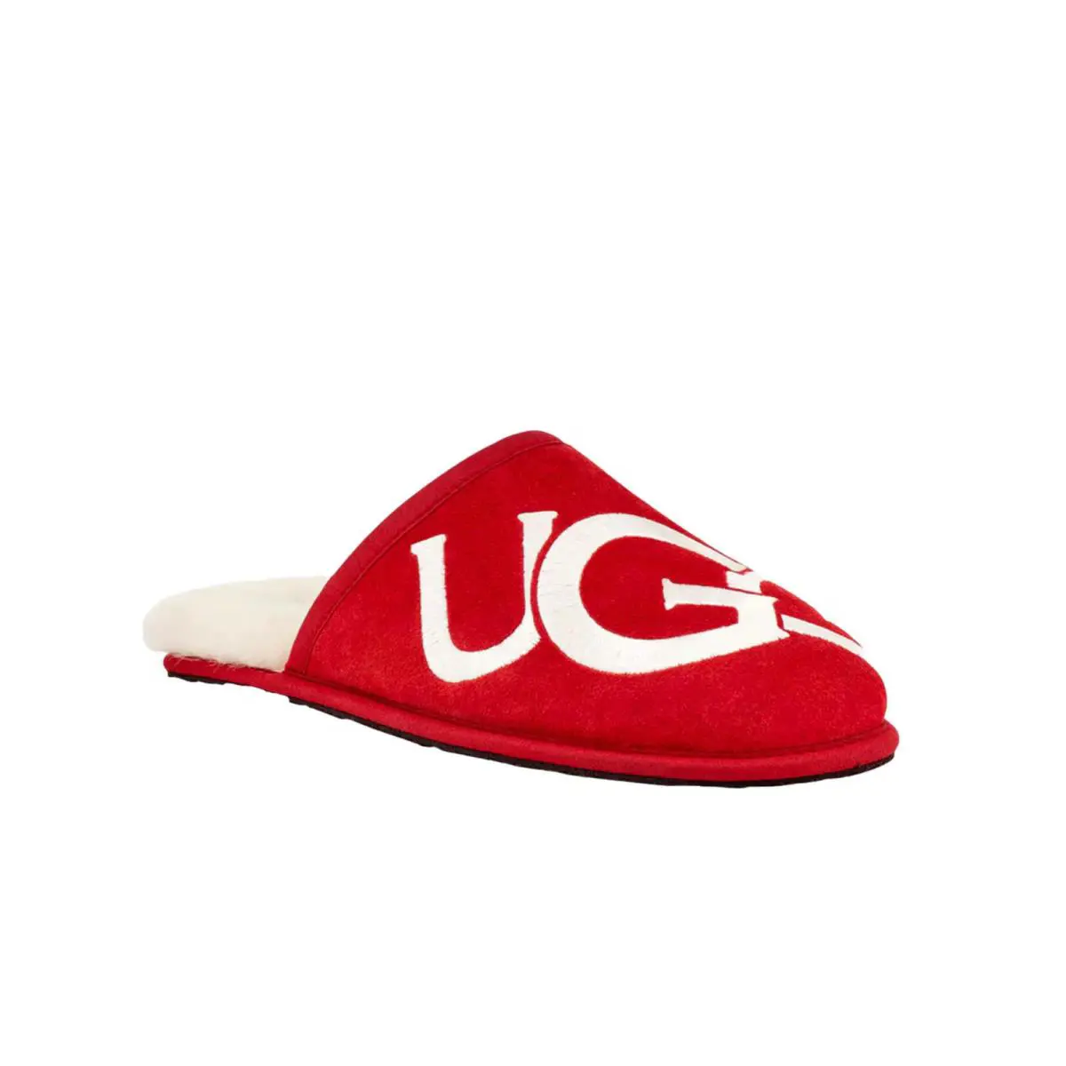 Ugg Scuff Logo Samba Red / Cream 1101324-SRCR Men`s Size 9 Medium - Multicolor