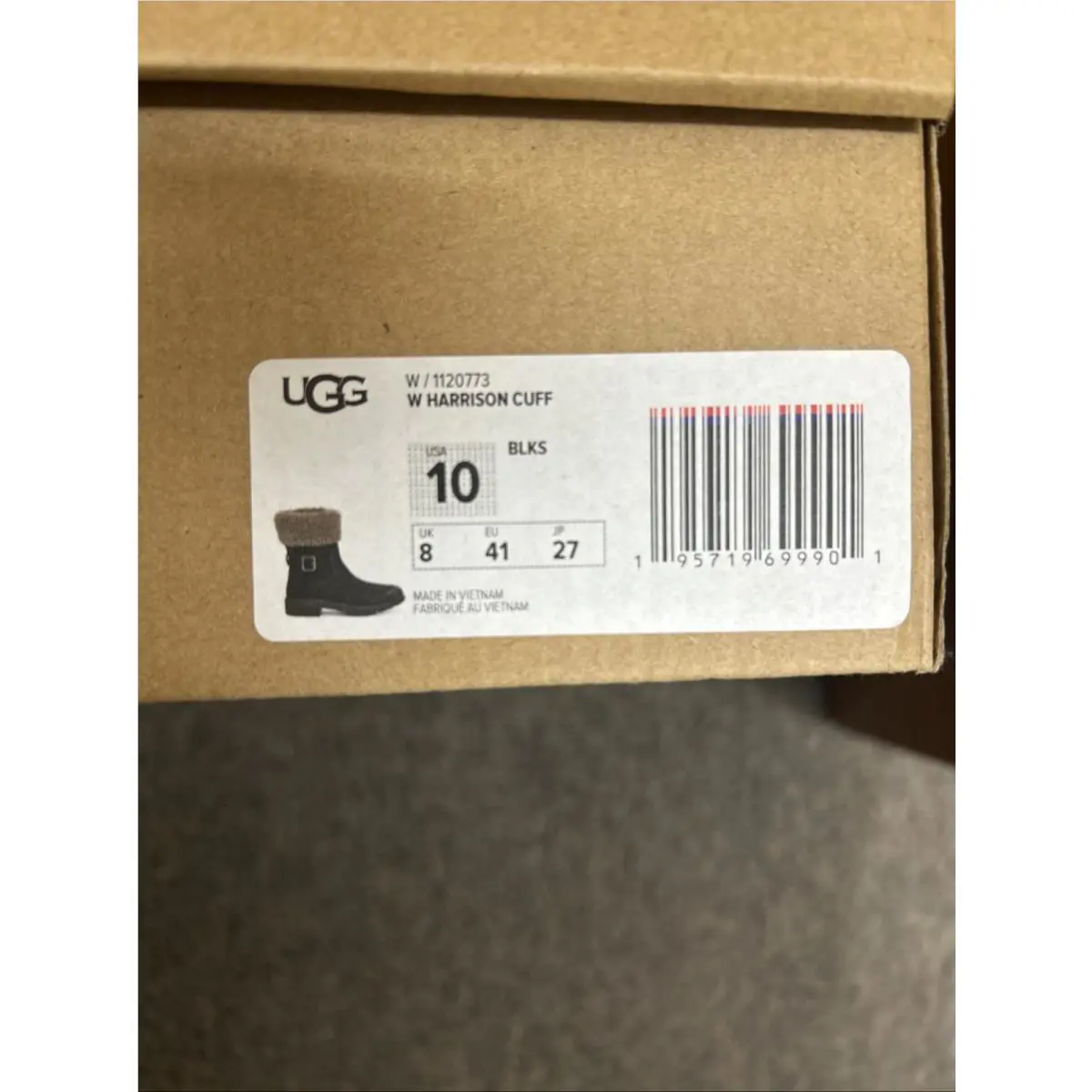 UGG shoes - Harrison Cuff Boot Waterproof Suede UGGplush - 1120773 - Black, Manufacturer: Black (UPC: 195719699802) 5