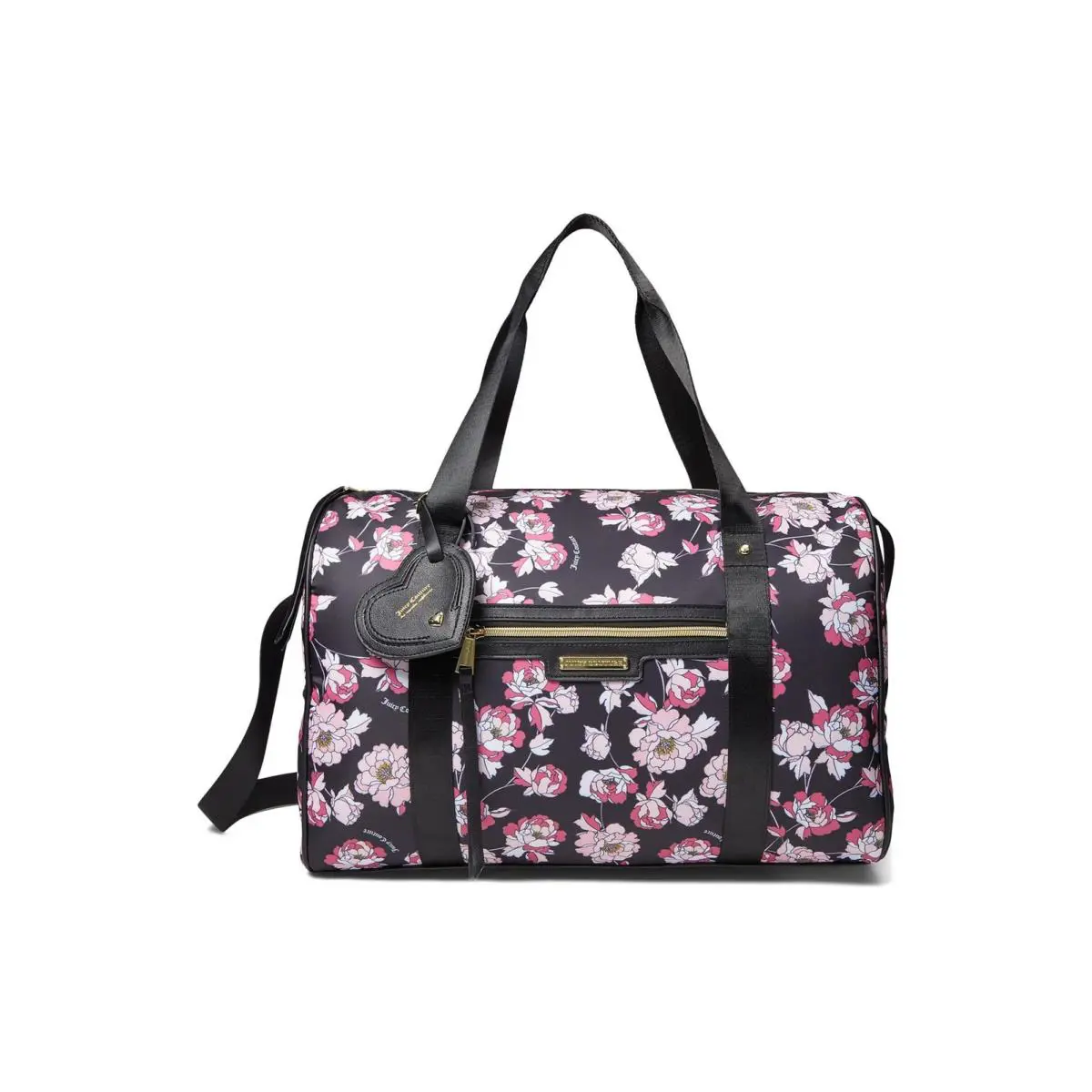 Juicy Couture Womens` Rosie Weekender Bag - Pretty Rose Black Multi - Pretty Rose Black Multi, Exterior: Black