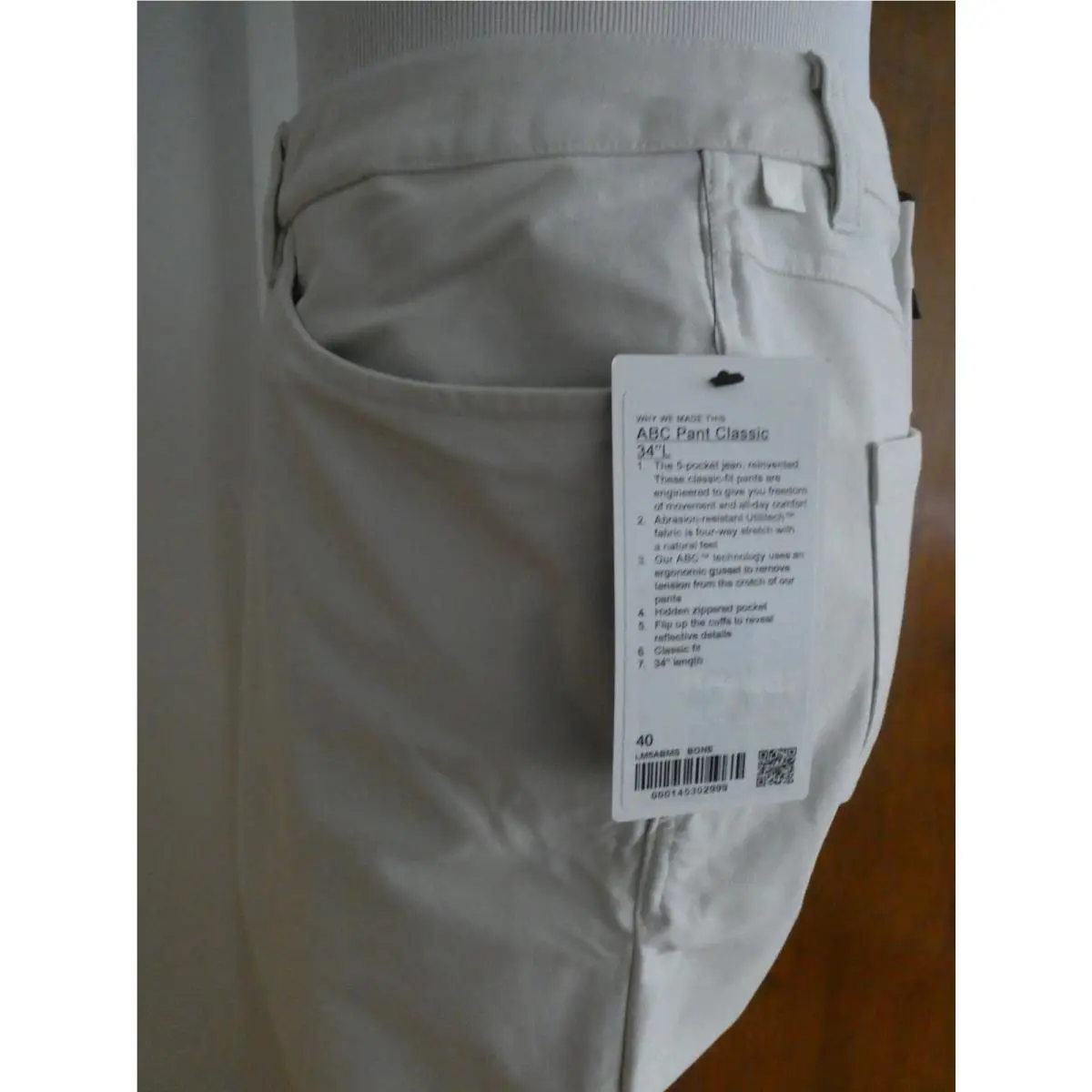 Lululemon clothing - ABC Pant Classic Fit - ABC Pant Classic Fit - Bone 15