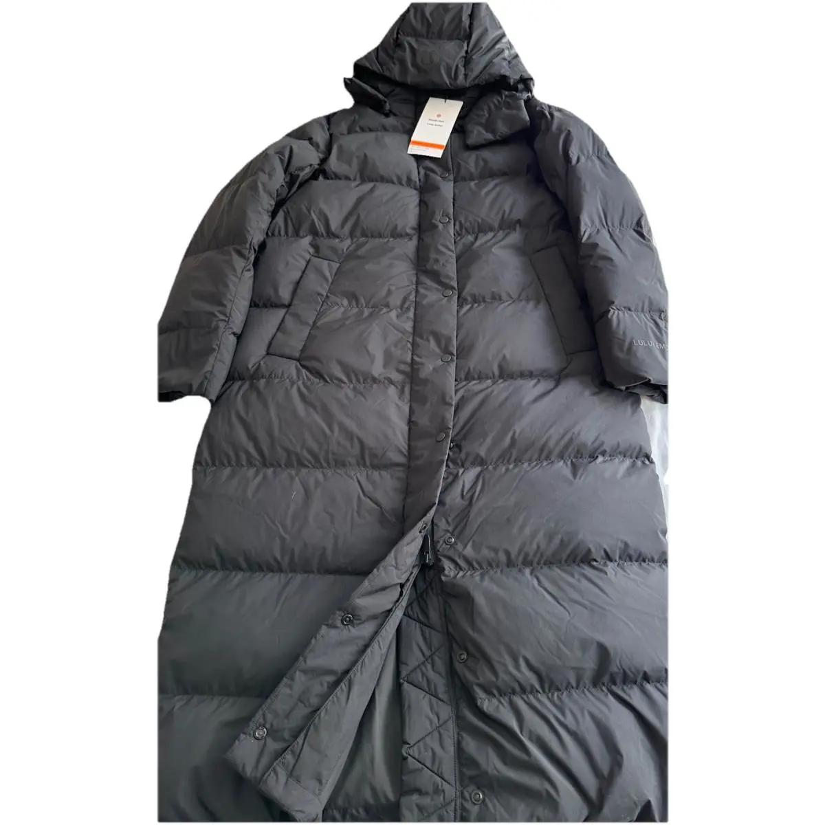 Lululemon Wunder Puff Long Jacket Womens Black 600 Fill Puffer Coat Size 6 8