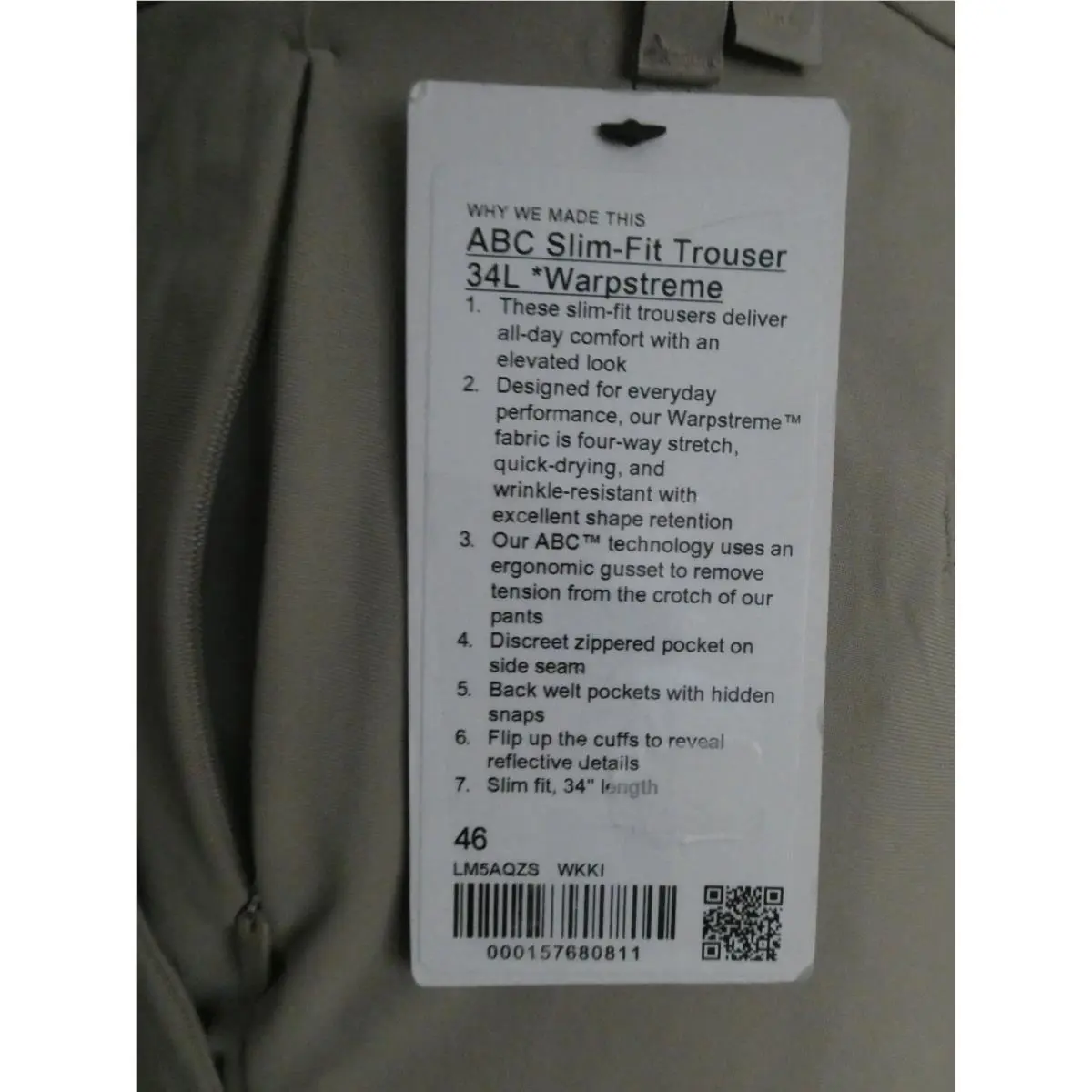 Lululemon clothing - ABC Pant Classic Fit - ABC Pant Classic Fit - Khaki 7