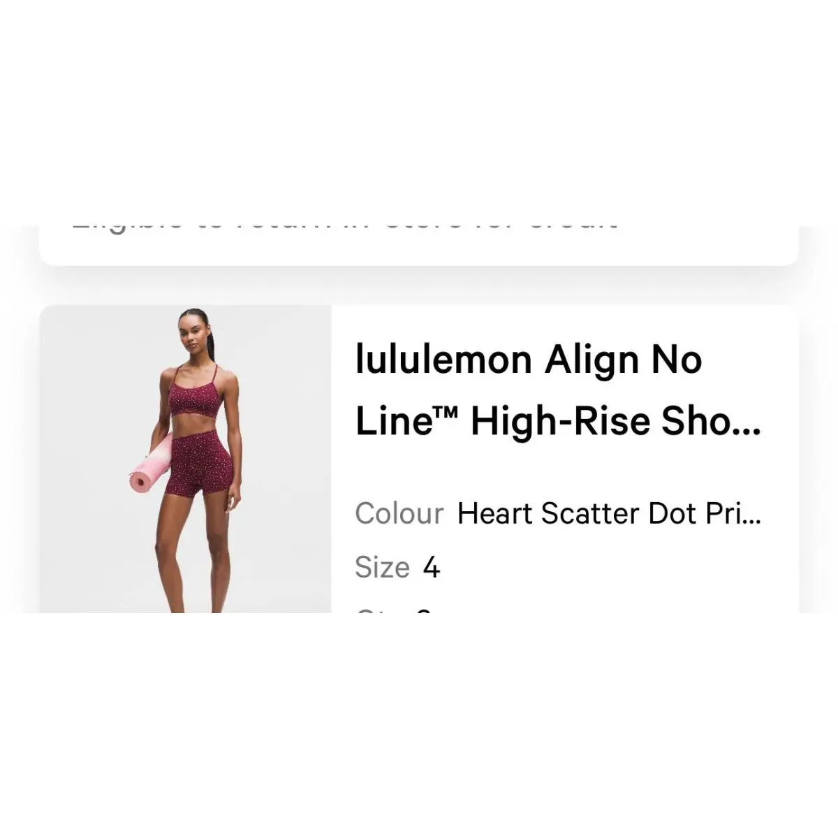 Lululemon clothing - heart scatter dot print Burgundy Pink 1