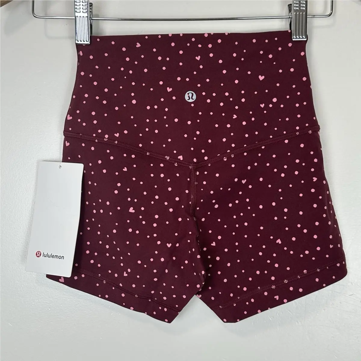 Lululemon clothing - heart scatter dot print Burgundy Pink 3