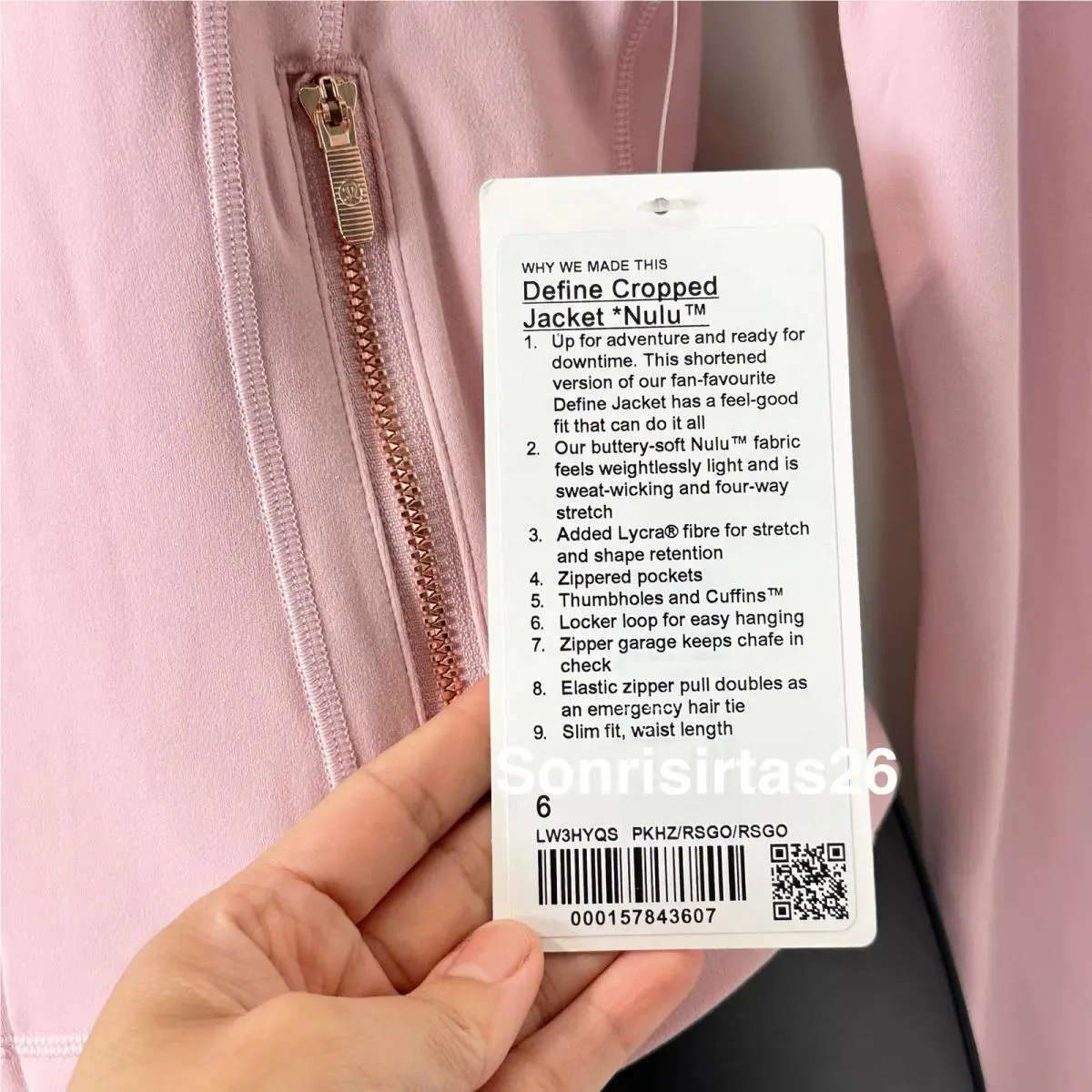 Lululemon clothing - Define Jacket Cropped Nulu - Define Jacket Cropped Nulu - Pink 5