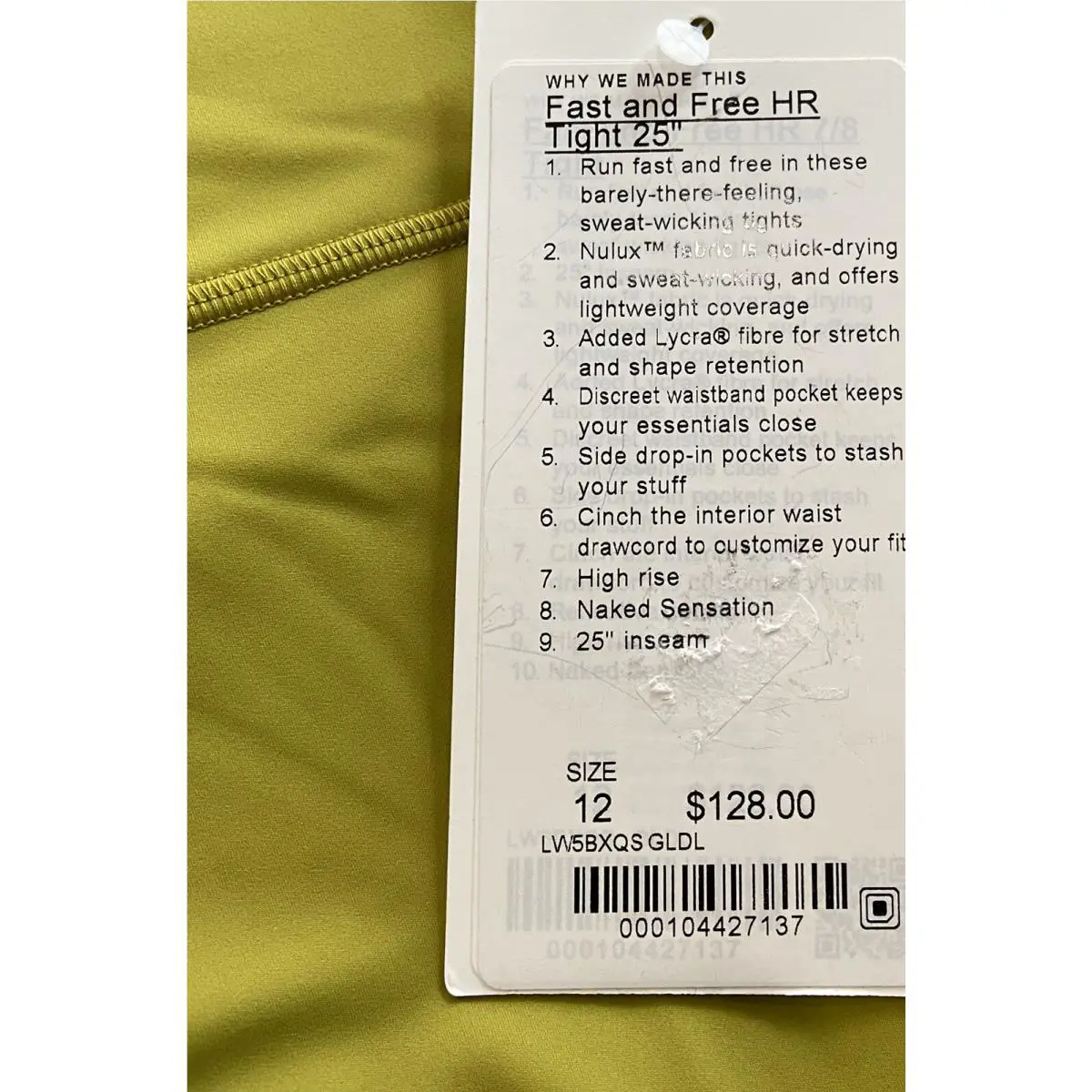 Lululemon clothing - Golden/Lime 2
