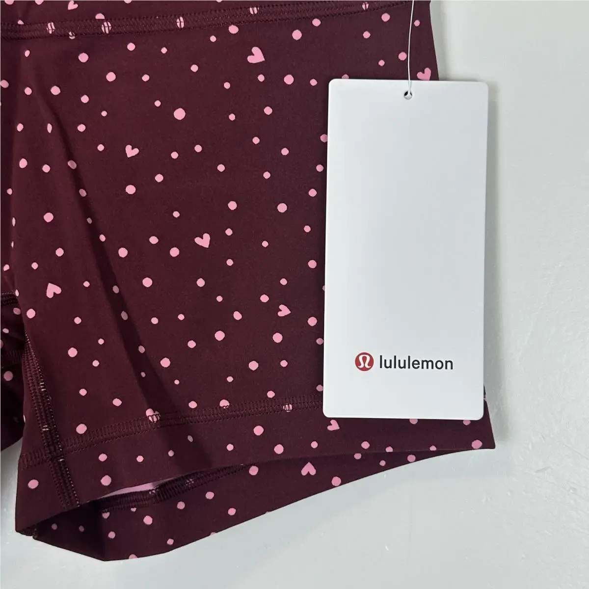 Lululemon clothing - heart scatter dot print Burgundy Pink 2