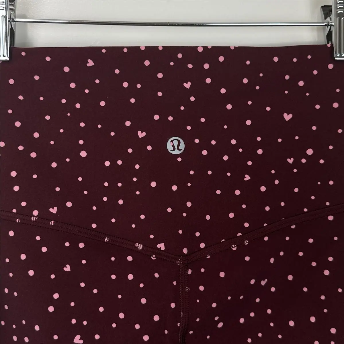 Lululemon clothing - heart scatter dot print Burgundy Pink 1