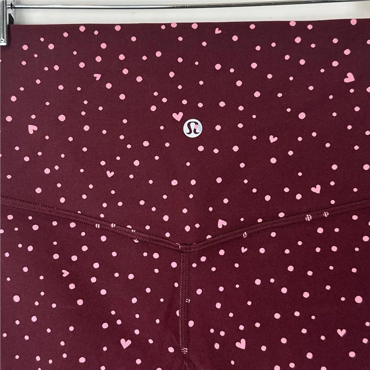 Lululemon clothing - heart scatter dot print Burgundy Pink 5
