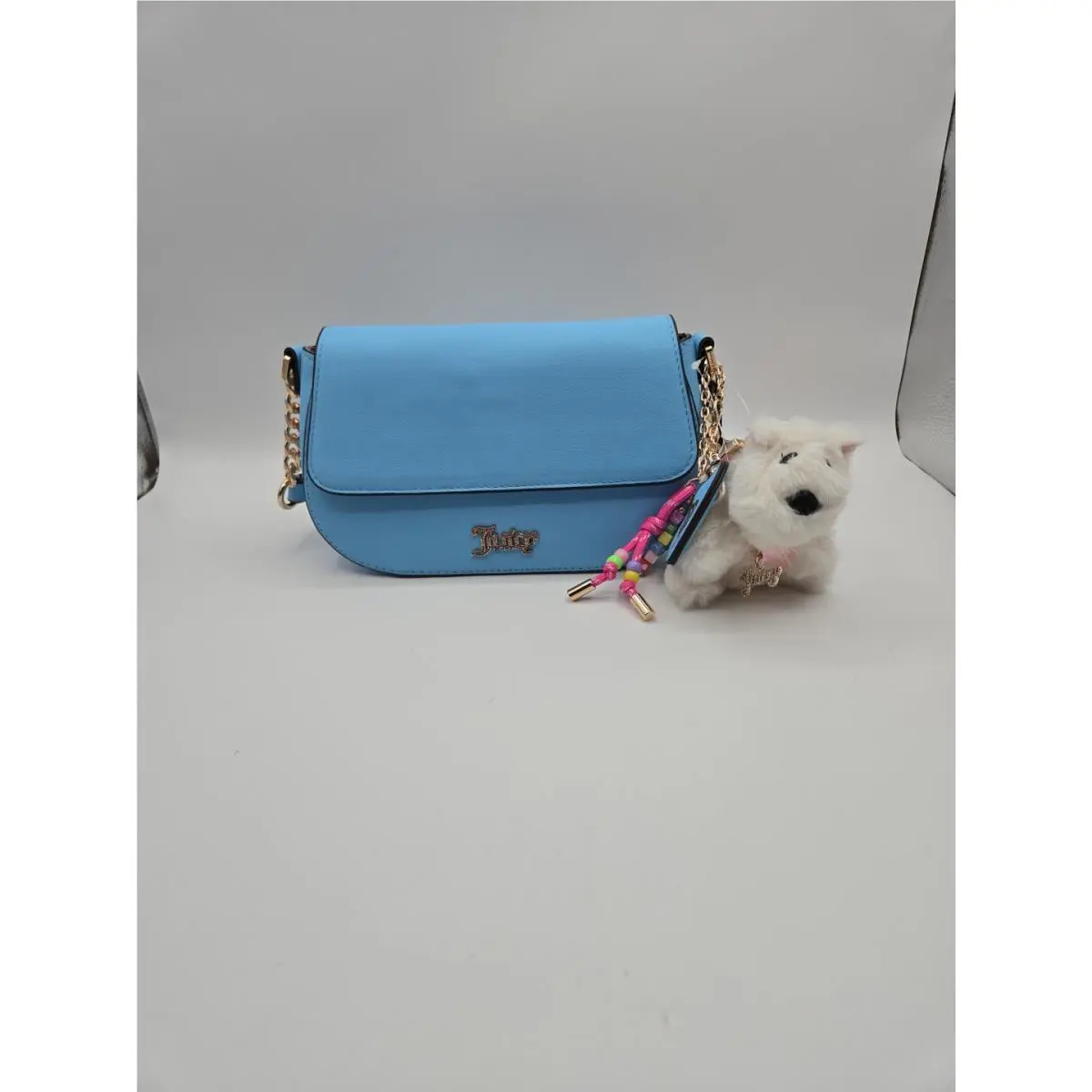 Juicy Couture Flap Over Shoulder Bag/ Key Bag Charm/small Stay Away
