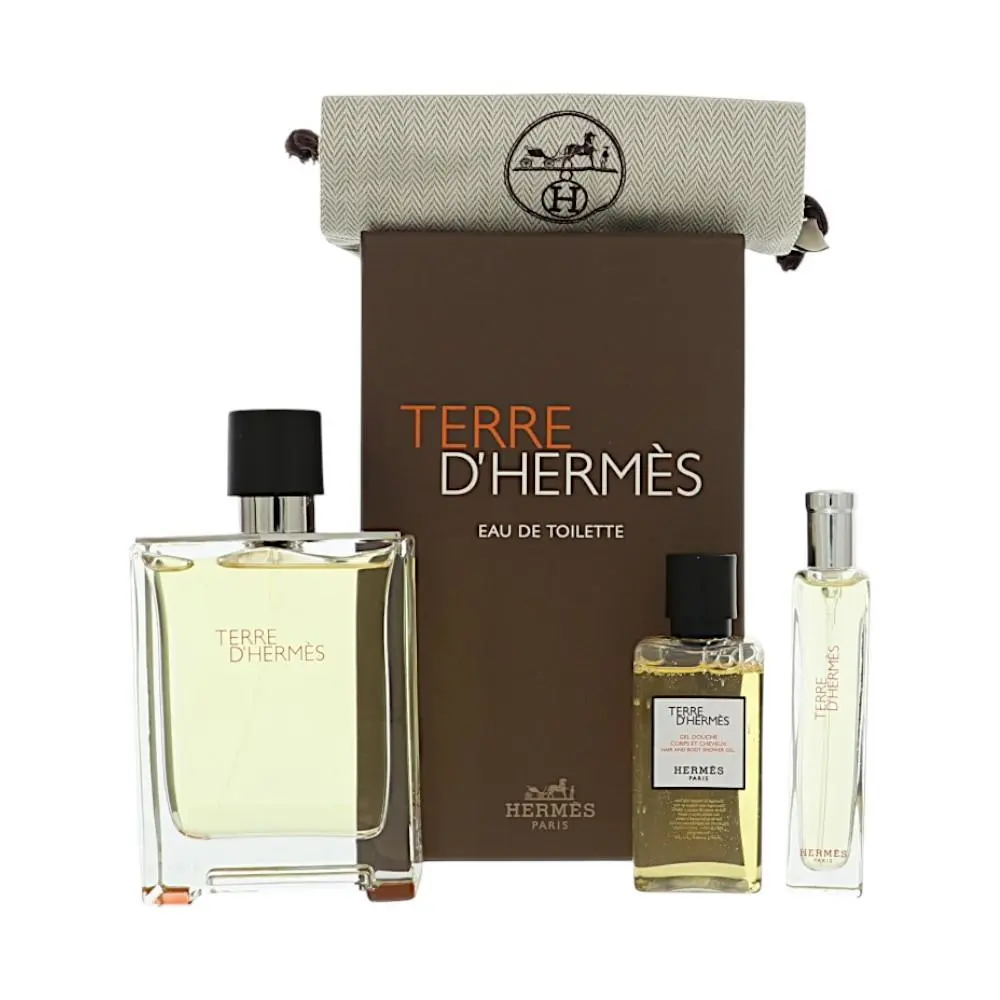 Terre D`hermes by Hermes Gift Set For Men 3 Piece Set For Men: 3.3 Oz Eau De