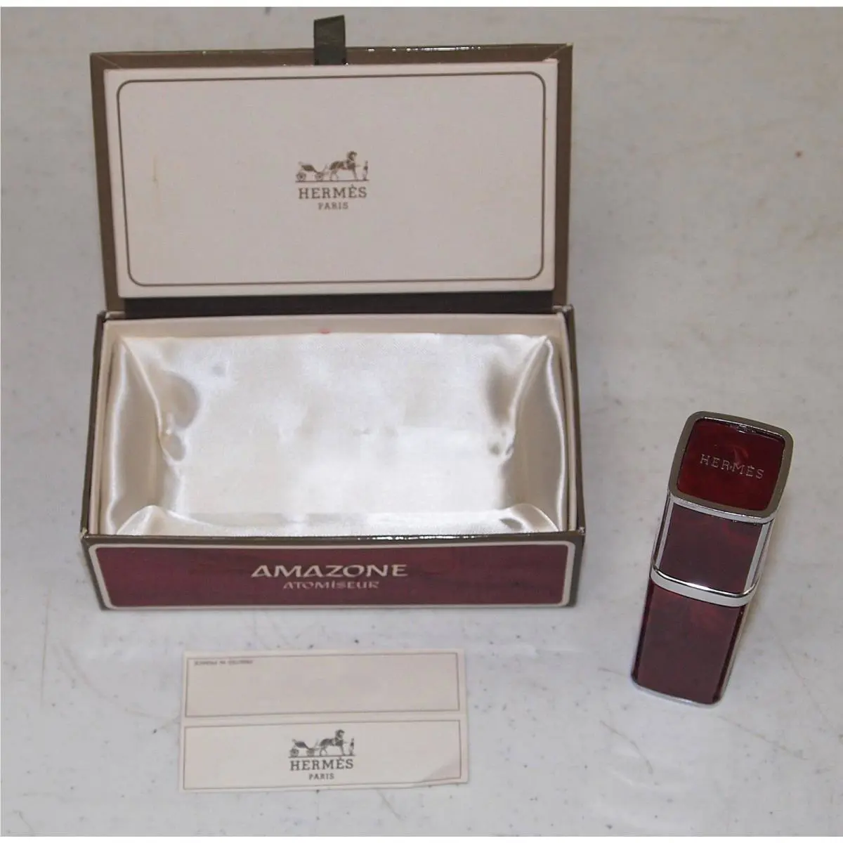 Vtg Amazone by Hermes 6.5ml Parfum Perfume Rechargeable Spray Half Full