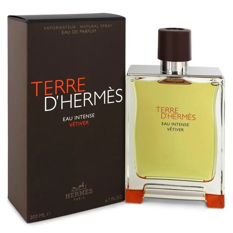 Terre D`hermes Eau Intense Vetiver by Hermes Eau De Parfum Spray 6.8 oz For Men