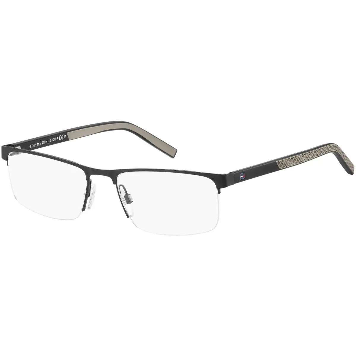 Tommy Hilfiger Demo Rectangular Men`s Eyeglasses TH 1594 0003 55 TH 1594 0003 55