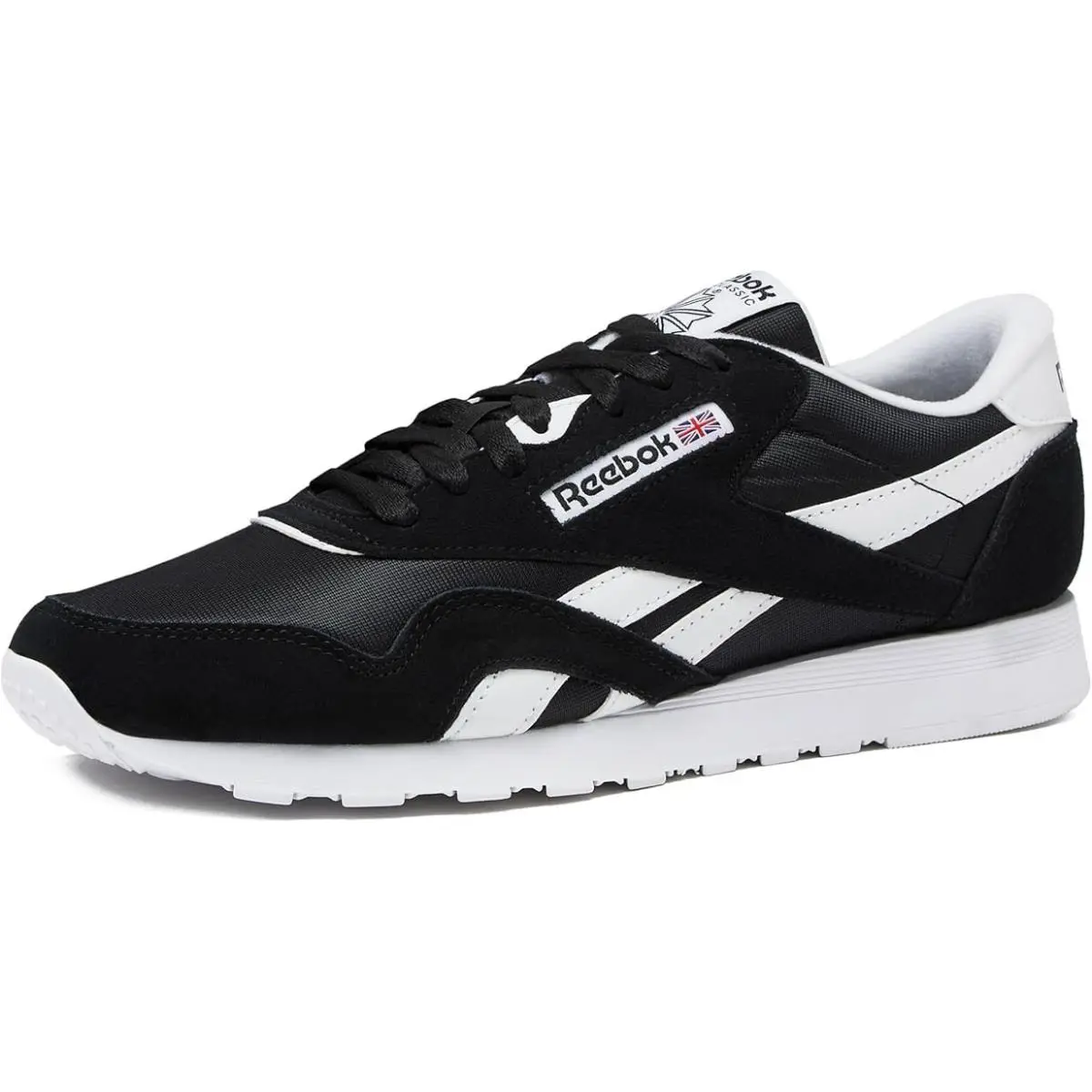 Man`s Sneakers Athletic Shoes Reebok Lifestyle Classic Nylon - Black