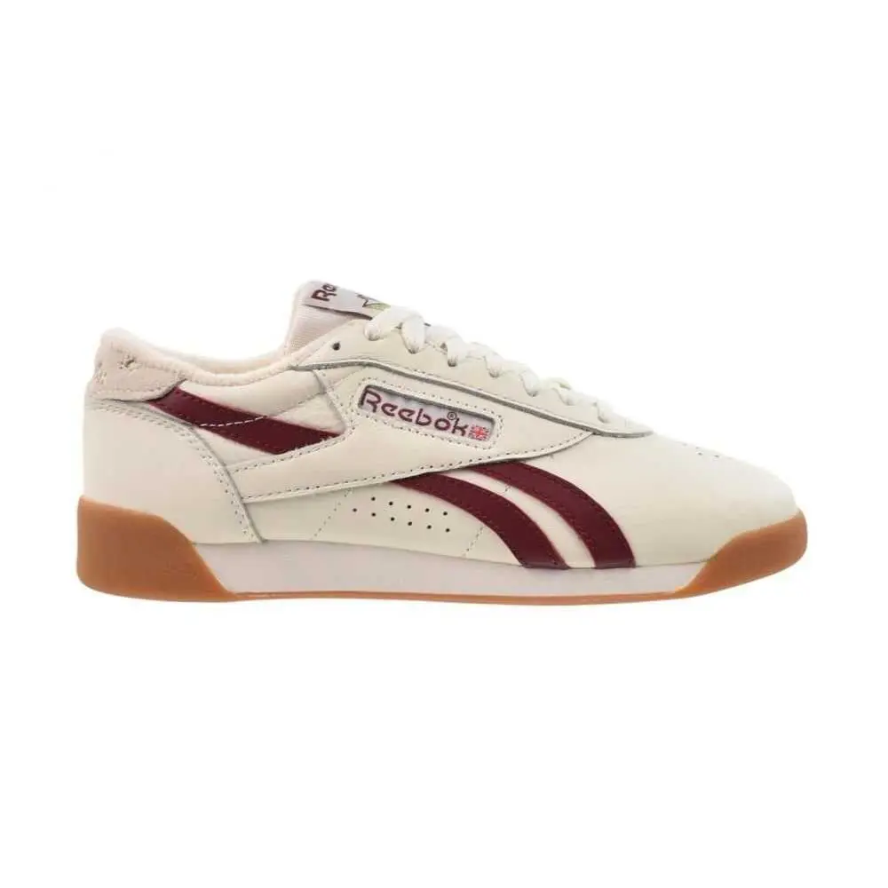 Reebok Freestyle Low Women`s Shoes Chalk/classic Burgundy/gum 100256059 - Chalk/Brgdy/Gum
