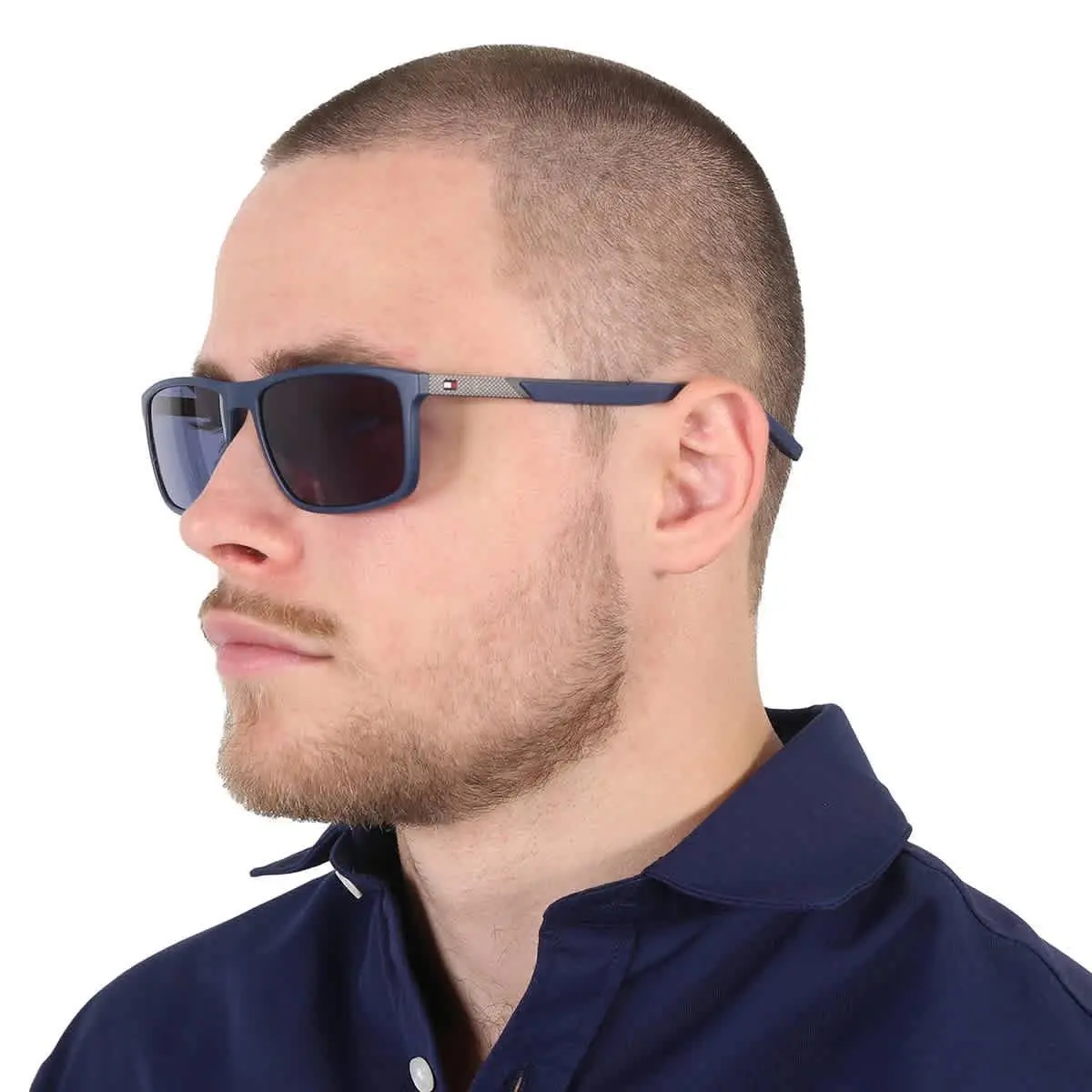 Tommy Hilfiger Blue Rectangular Men`s Sunglasses TH 1675/S 0IPQ/KU 59