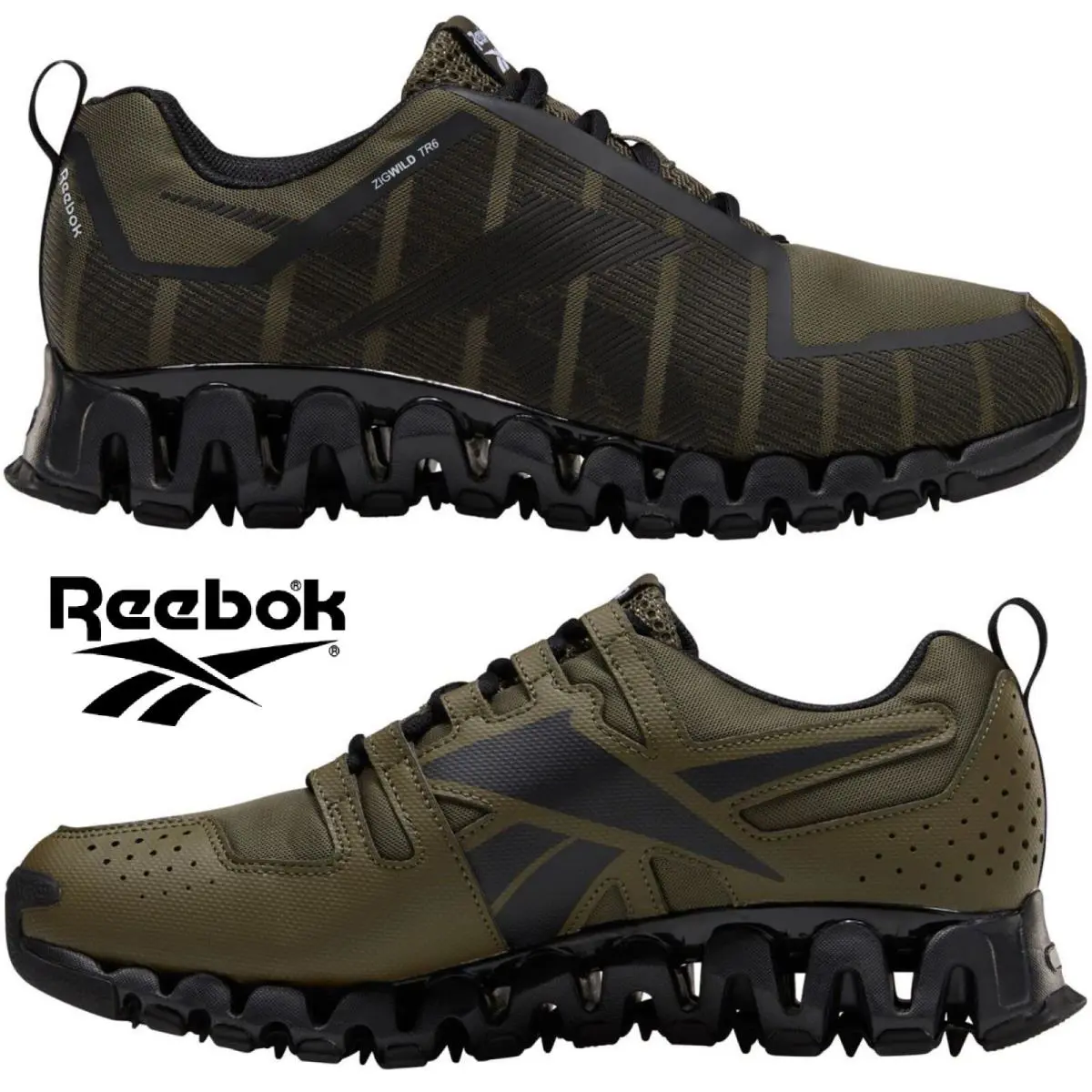 Reebok shoes - Reebok ZigWild - ZigWild - Green, Manufacturer: Green/Black/White 23