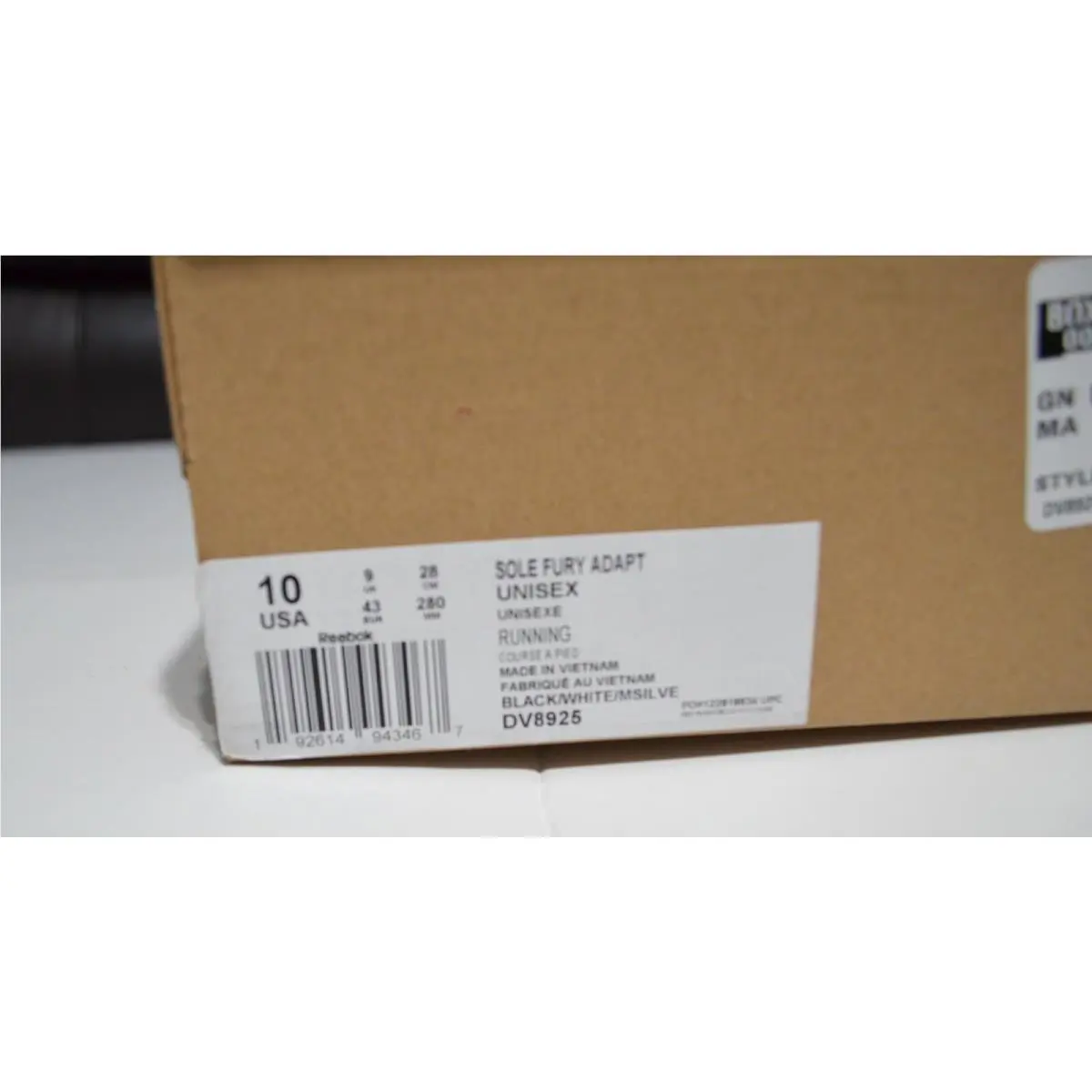 Reebok shoes - Sole Fury Adapt - Sole Fury Adapt - DV8925 - Black, Manufacturer: Black / White / Matte Silver 0