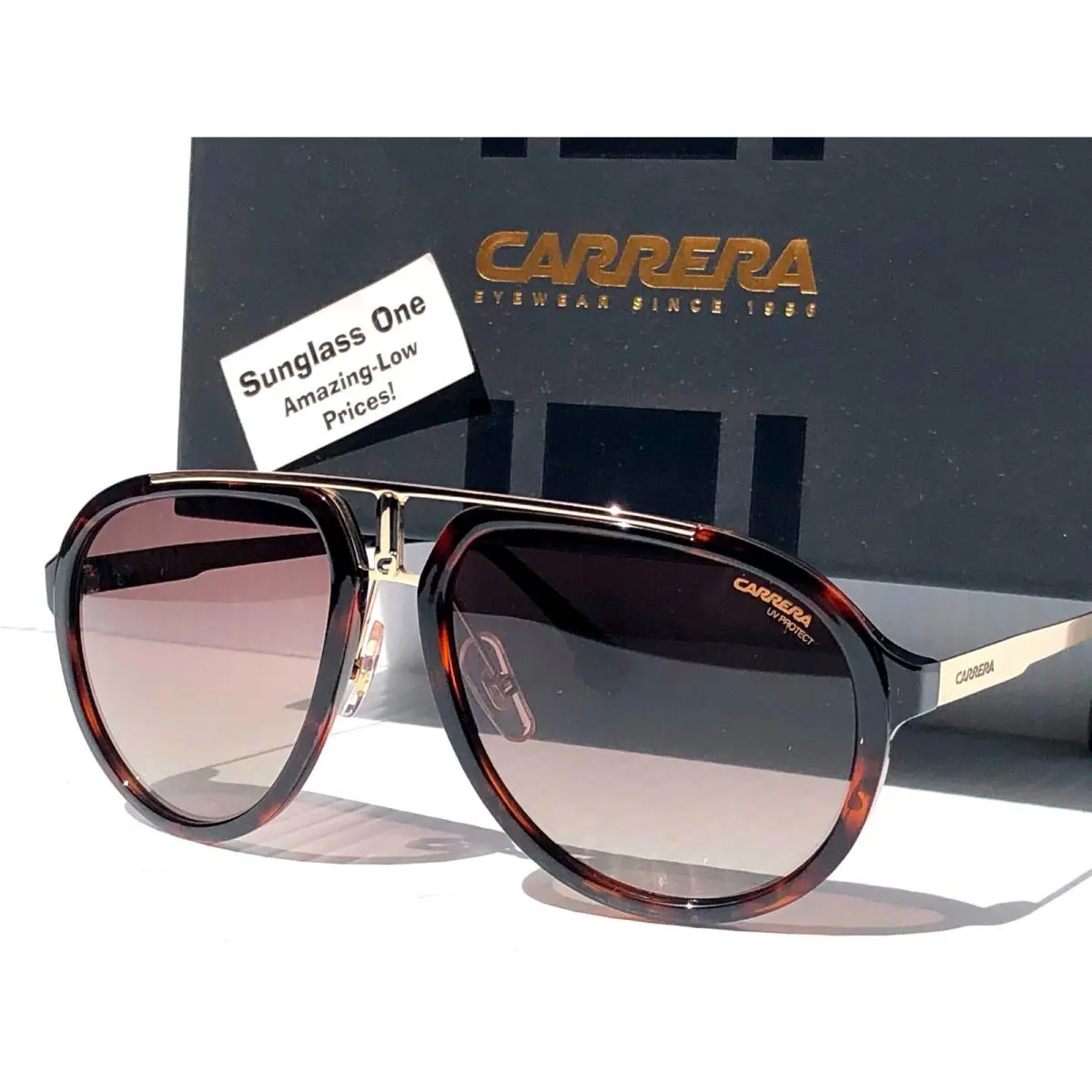 Havana Gold Tortoise Frame Gradient Brown Sunglass CA1003/SSAM 02IK by Carrera