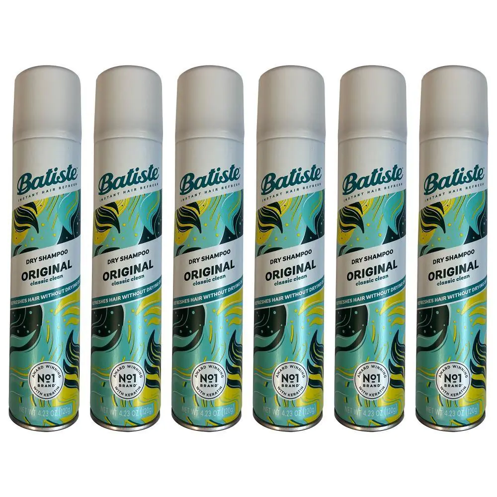 Pack of 6 Batiste Dry Shampoo Clean Classic - 4.23 oz