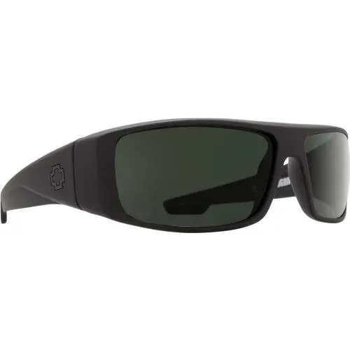 Spy Logan Polarized Sunglasses Unisex Soft Matte Black-Gray Green by SPY Optics