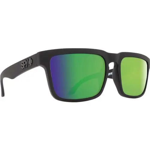 Spy Helm Polarized Sunglasses Unisex - Frame: Matte Black, Lens: Bronze/Green Spectra