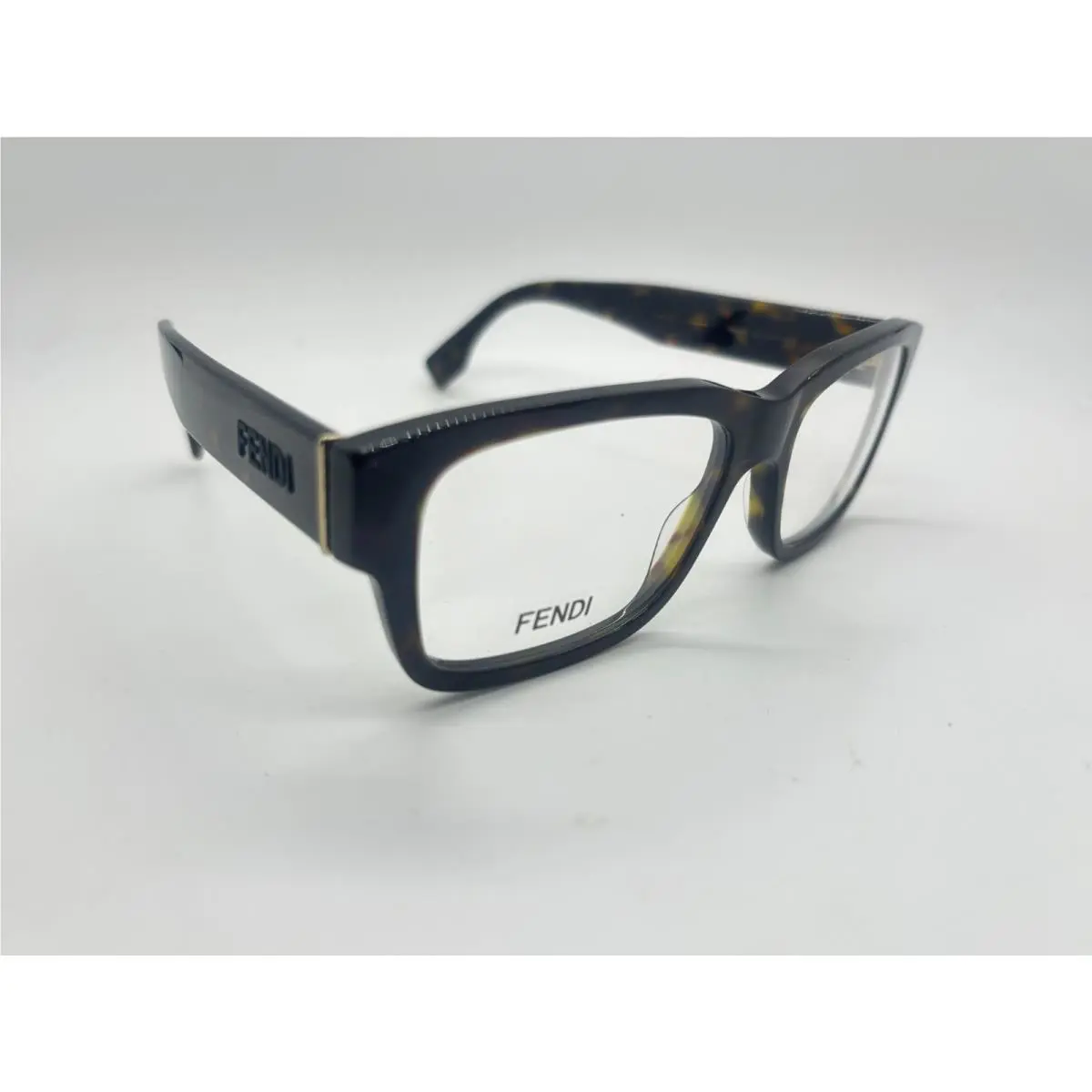 Fendi FE50079I 052 Havana Square Eyeglasses 55-17-150mm Comes W/full Set