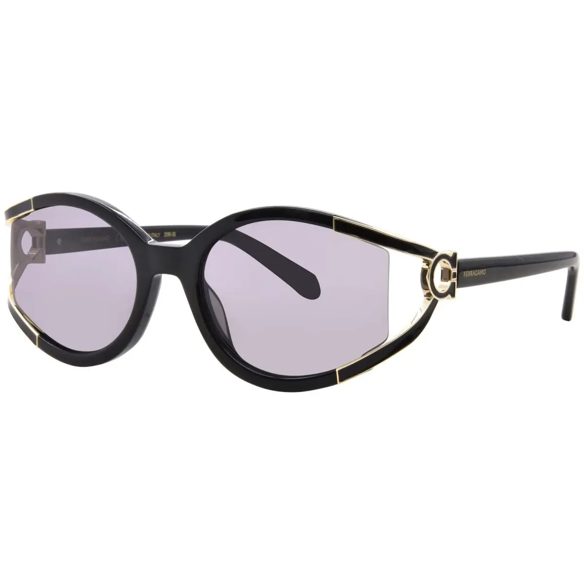 Salvatore Ferragamo SF2111S 001 Sunglasses Women`s Black/grey Oval Shape 56mm