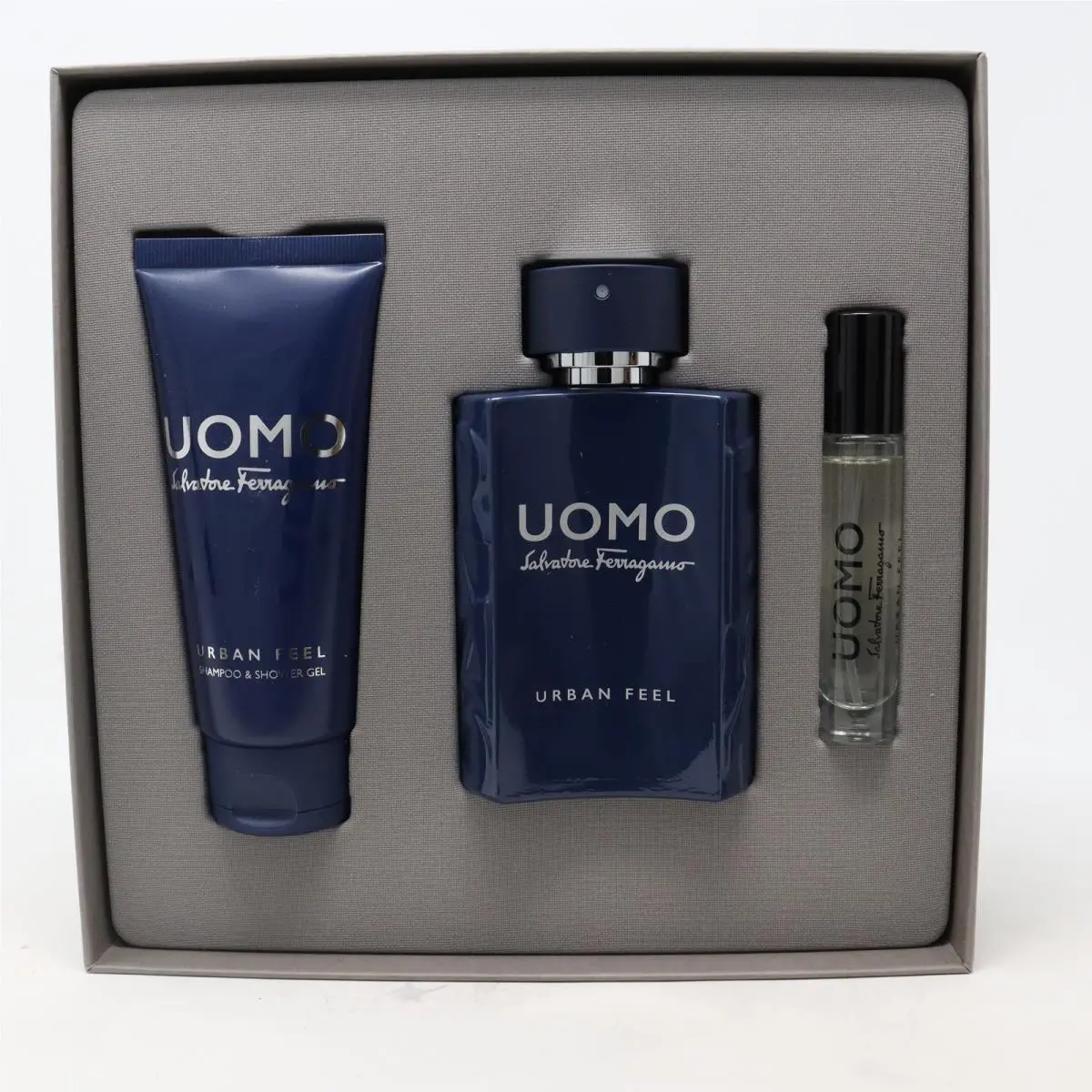 Salvatore Ferragamo Uomo Urban Life 3pc Gift Set Men 100mlEDT+10mlEDT+100mlSG