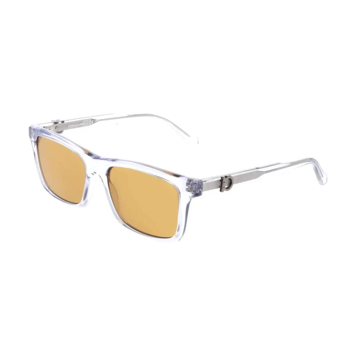 SF2060SE 020 Crystal Grey Sunglasses with Gold Lenses by Salvatore Ferragamo