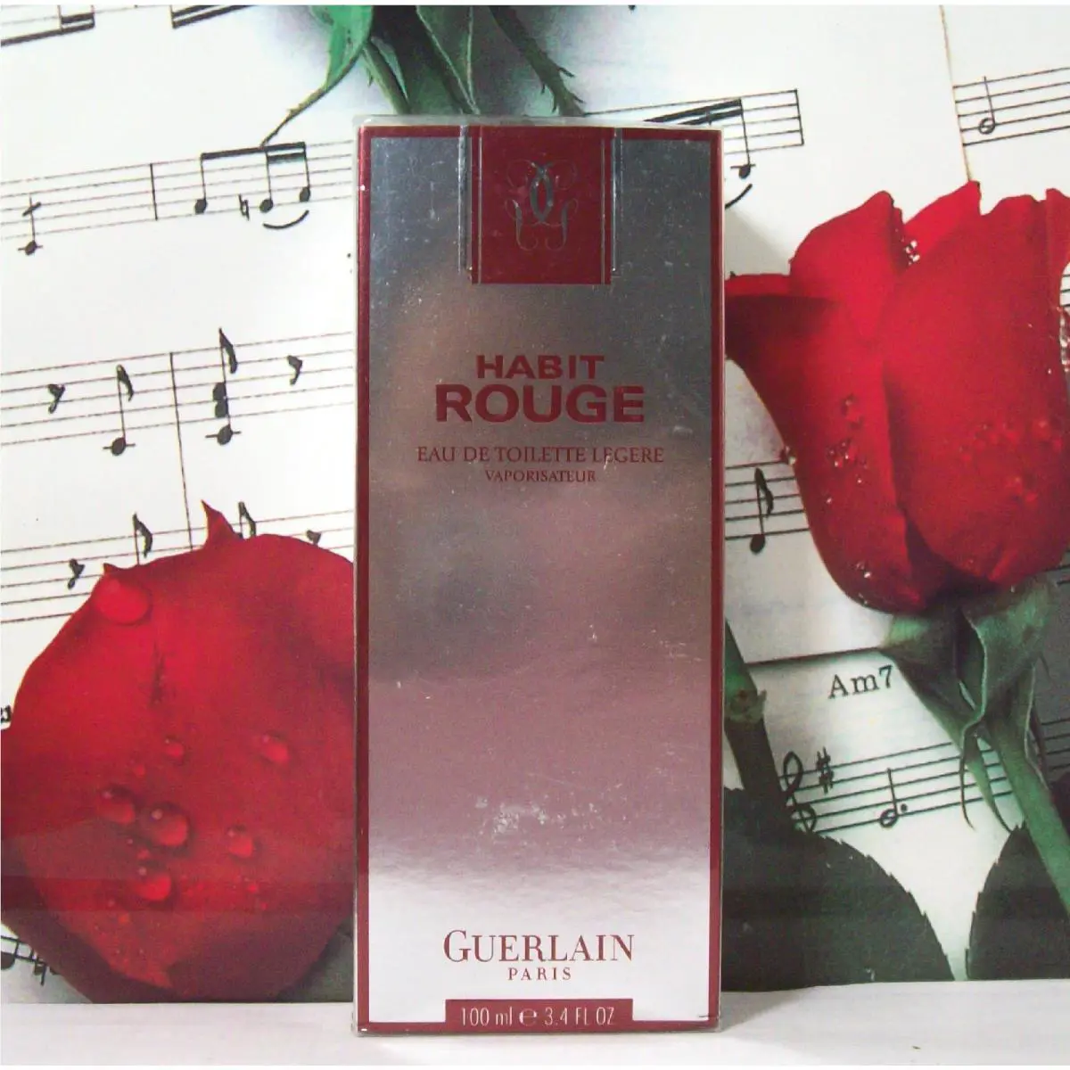 Habit Rouge Edt Spray Legere 3.4 Oz. By Guerlain. Vintage. Box