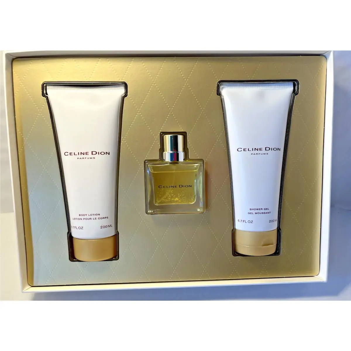 Celine Dion Parfum Set Spray Vaporisateur Body Lotion Shower Gel 6.7