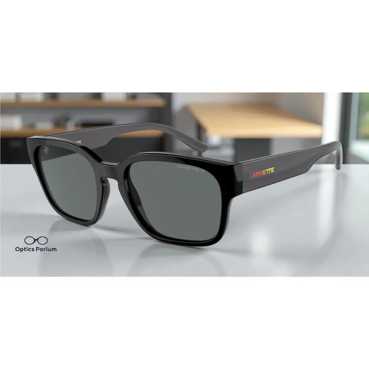 Arnette AN4325 291081 Hamie Black Dark Grey Polarized 54 mm Men`s Sunglasses