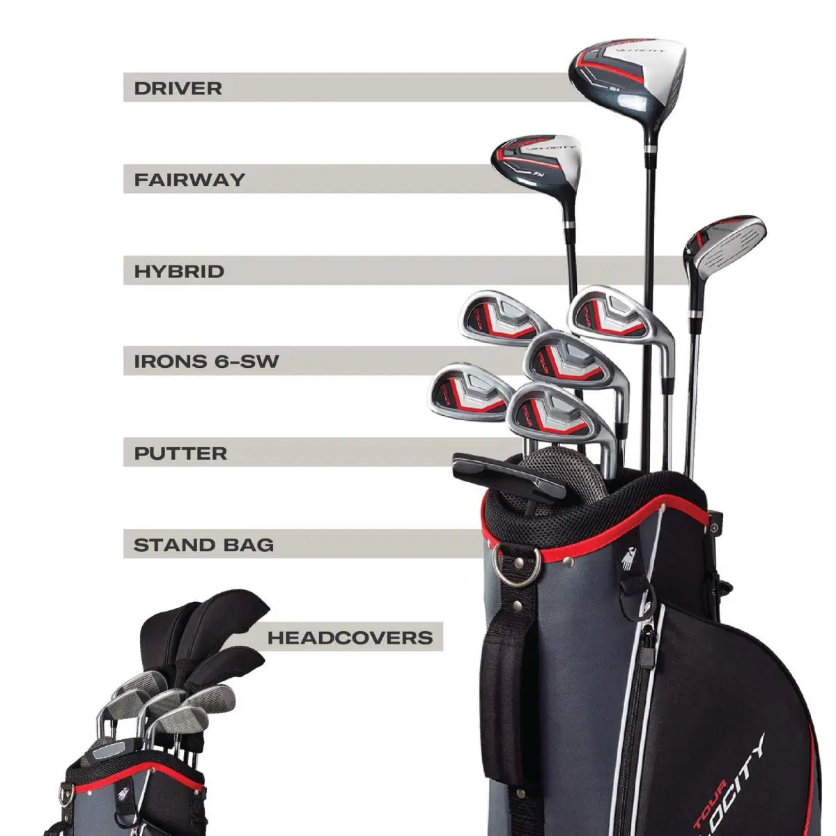 Wilson  - Wilson Tour Velocity - Tour Velocity - WG1R0264011 - White, Lie Angle: Black (UPC: 097512519595) 0