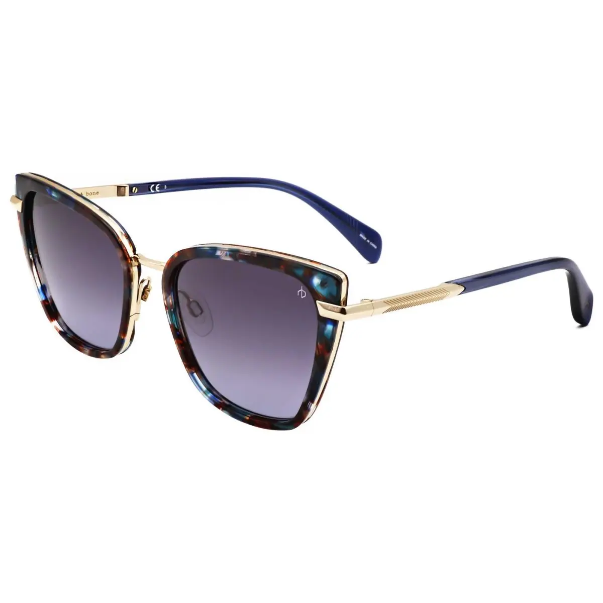 Rag Bone Women`s 56 mm Blue Havana Sunglasses RNB1057-G-S-JBW-56