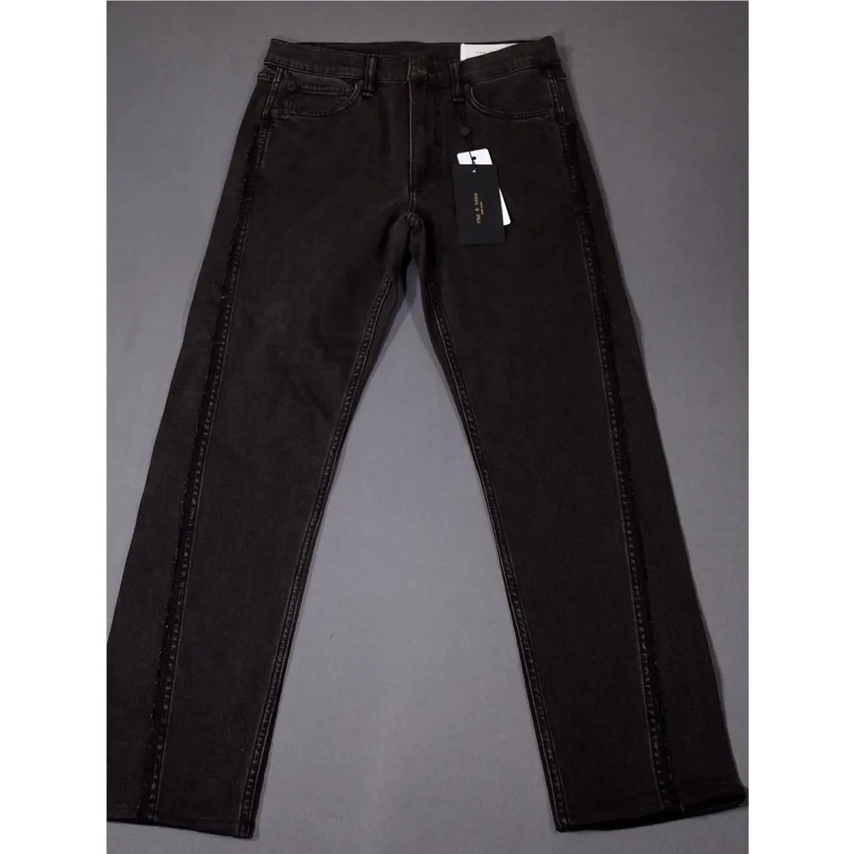 Rag and Bone Capri Jeans Mens 28x32 Black Wash Fit 2 Slim Stretch MED24F1223