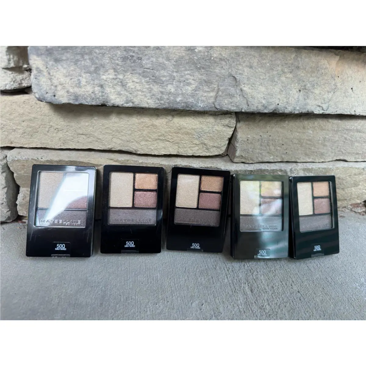 Lot of 5 Maybelline Expert Wear Eyeshadow Quads 50Q Sunlit Bronze