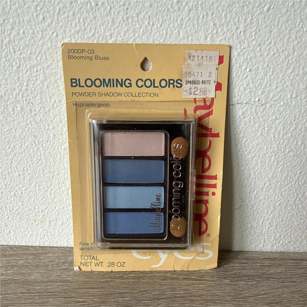 New Vintage 1979 Maybelline Blooming Colors Eye Shadow Blues 70s 80s Disco Blue